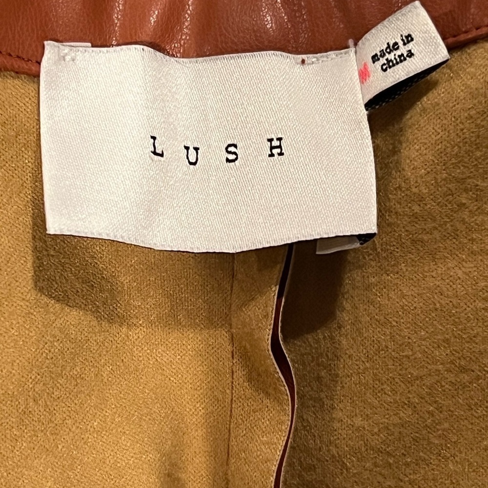 Lush Caramel Brown Faux Leather Jacket, size medium, NWT, see photos. Boutique. - Picture 11 of 11